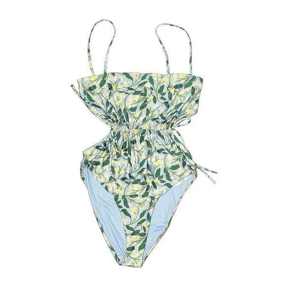 aqua bendita celestial gardenia swimsuit Blue Floral One Piece M - Picture 2 of 4